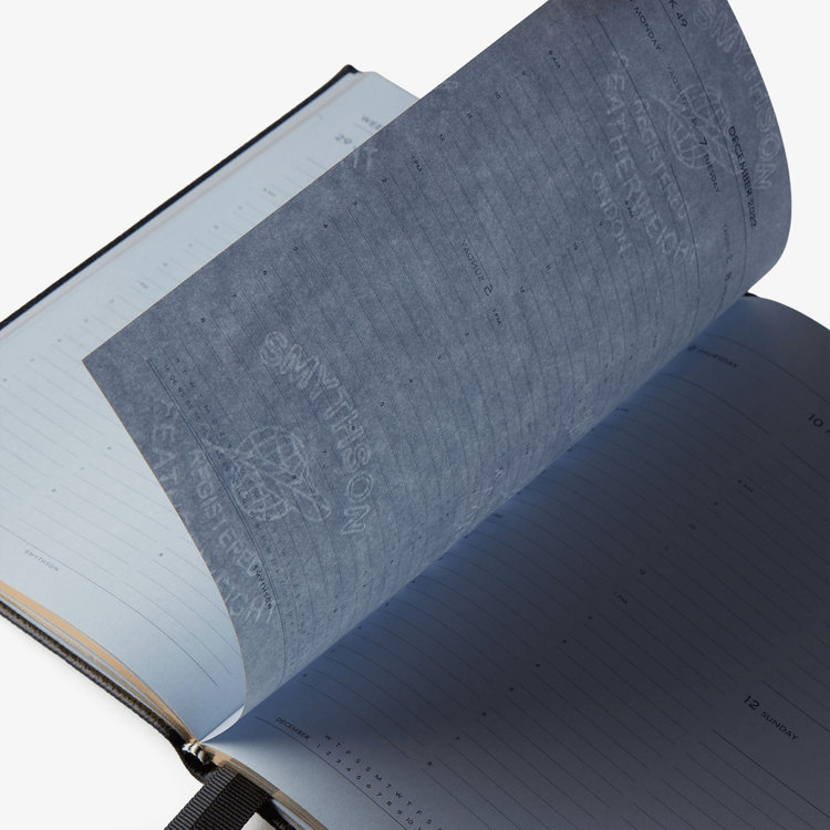 Smythson 2027 Soho Vertical Weekly Diary in Pastegrain BLACK