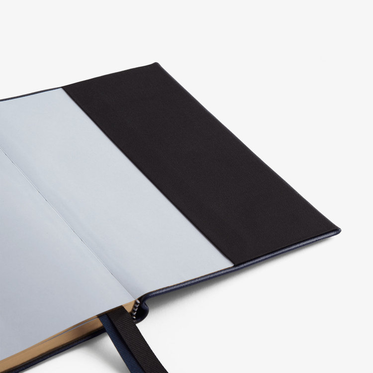 Smythson 2027 Soho Vertical Weekly Diary in Pastegrain NAVY