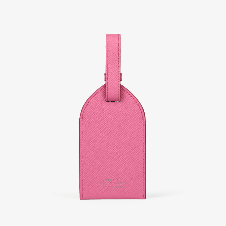 Smythson Panama Luggage Tag FLAMINGO