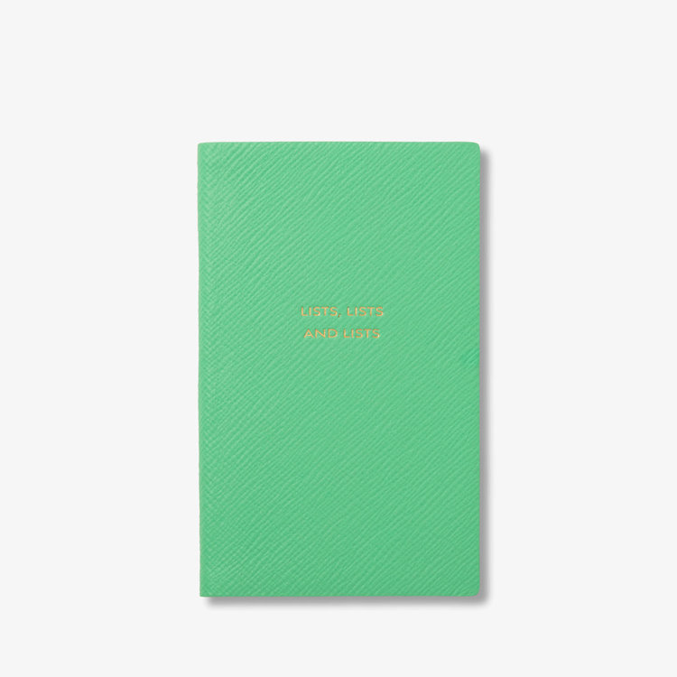 Smythson Pastegrain Panama Notebook Lists Lists & Lists SHAMROCK