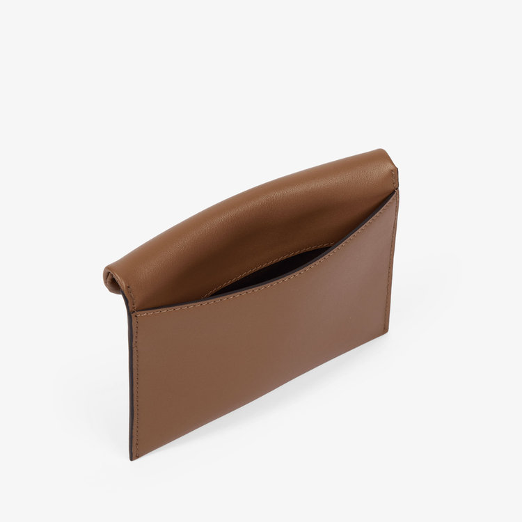 Smythson Envelope Pouch in Milton TRUFFLE