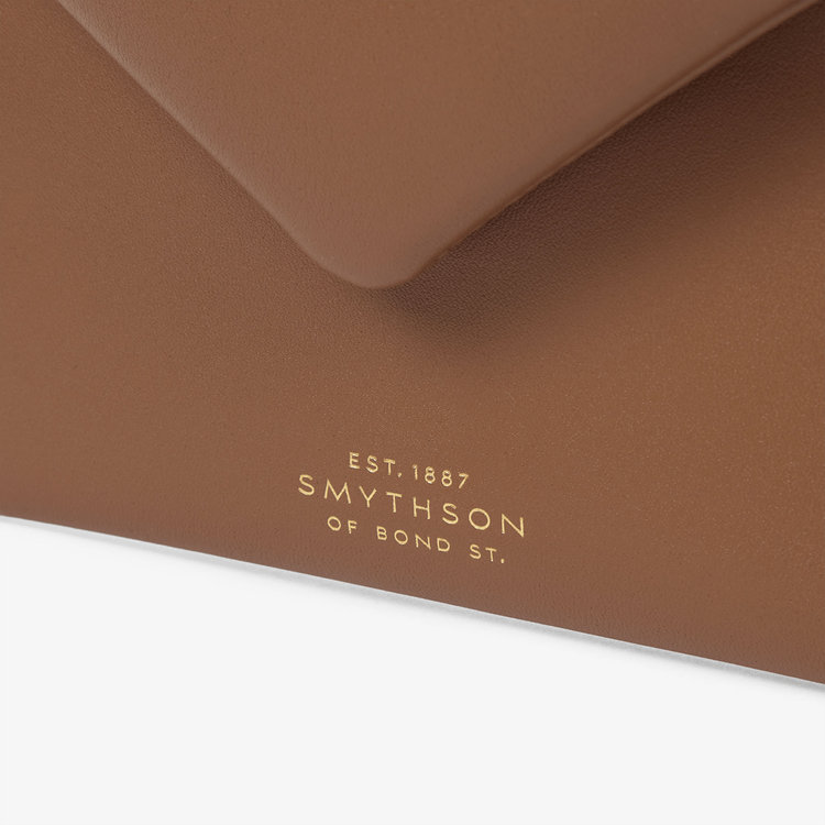 Smythson Envelope Pouch in Milton TRUFFLE