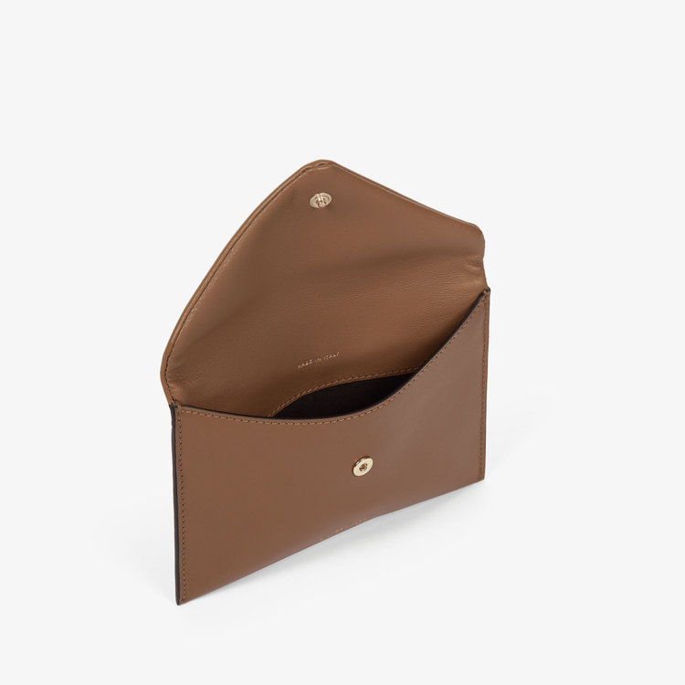 Smythson Envelope Pouch in Milton TRUFFLE