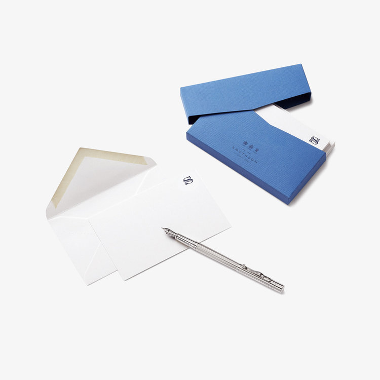 Smythson Initial S Alphabet 10 Card Set WHITE WOVE