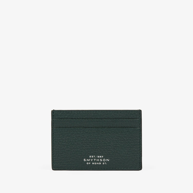 Smythson Ludlow Flat Card Holder BOTTLE GREEN