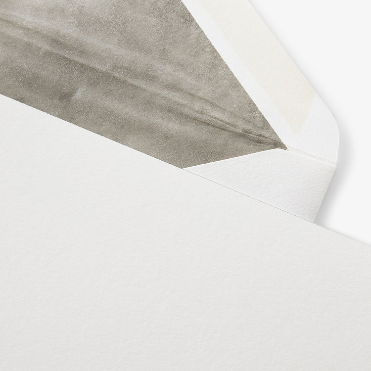 Smythson Single Border Kings Cards 10 Card Set WHITE WOVE SILVER