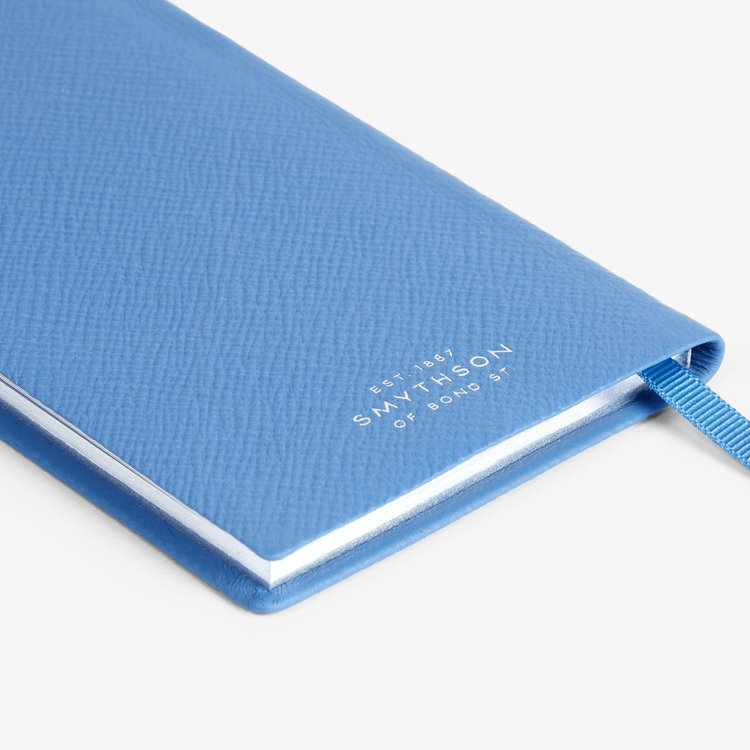 Smythson 【予約】2027 Memoranda Weekly Diary in Pastegrain NILE BLUE