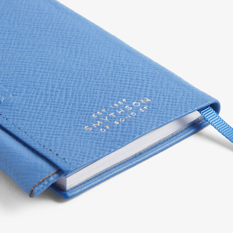Smythson 2027 Wafer Weekly Diary with Pencil in Pastegrain NILE BLUE