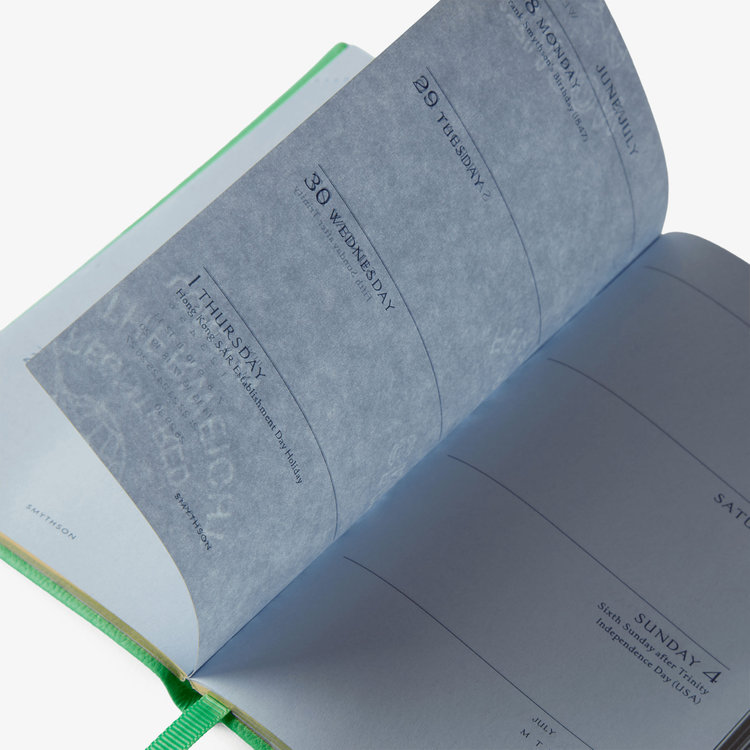 Smythson 【予約】2027 Panama Weekly Diary in Pastegrain SHAMROCK