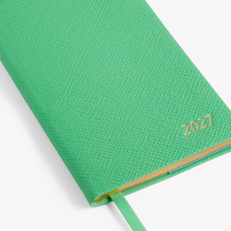 Smythson 【予約】2027 Panama Weekly Diary in Pastegrain SHAMROCK