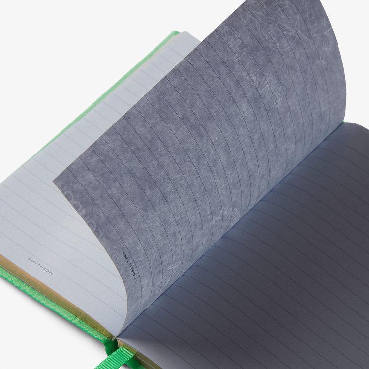 Smythson Pastegrain Panama Notebook Blank Canvas SHAMROCK
