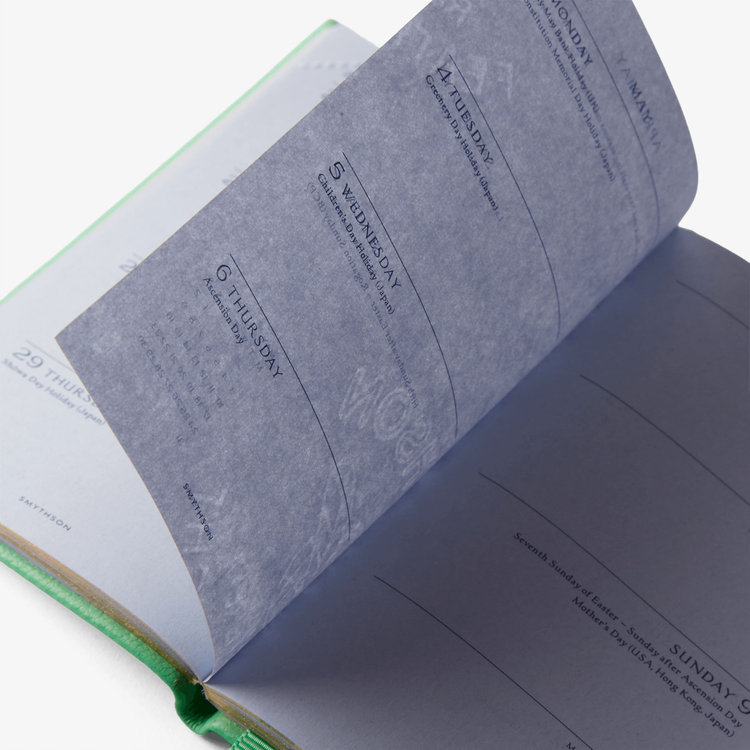 Smythson 【予約】2027 Wafer Weekly Diary in Pastegrain SHAMROCK