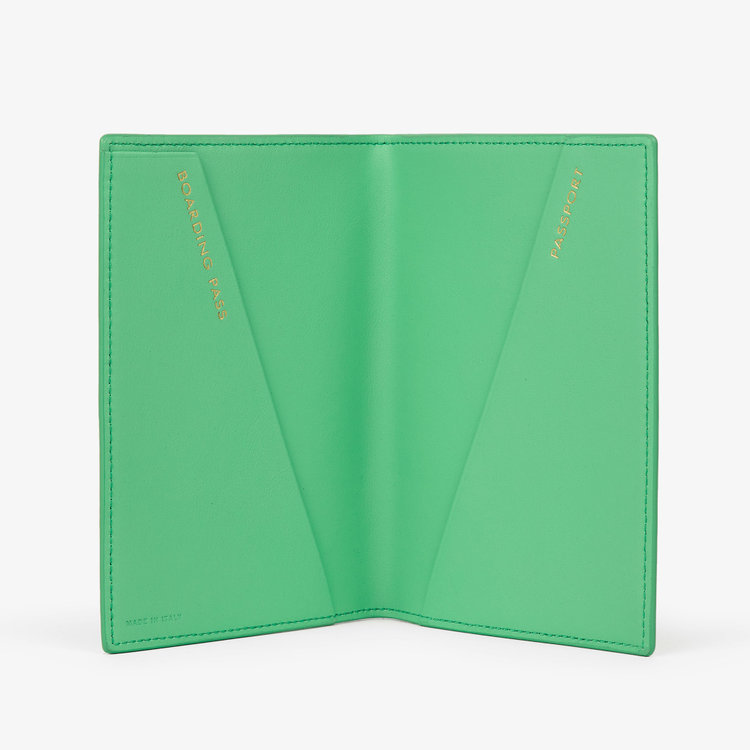 Smythson Panama Passport Cover SHAMROCK