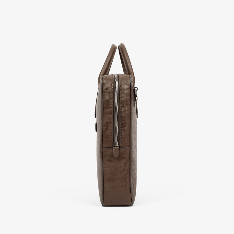 Smythson Panama Slim Lightweight Briefcase FAWN