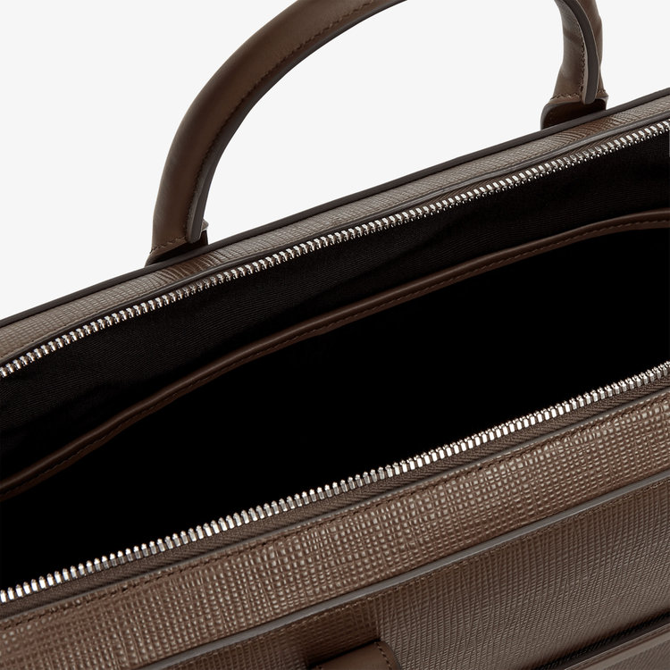 Smythson Panama Slim Lightweight Briefcase FAWN