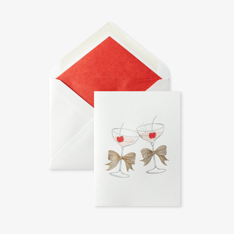 Smythson Christmas Cheers 6CE WHITE WOVE