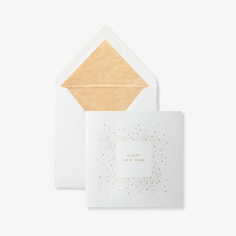 Smythson Happy New Year 10CE WHITE WOVE