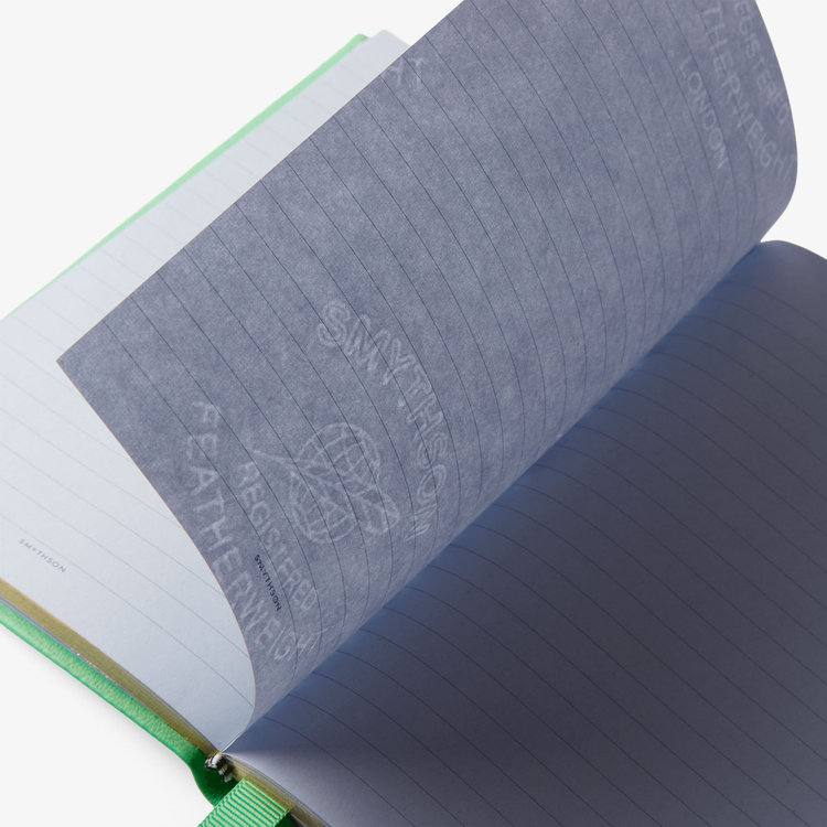 Smythson Pastegrain Chelsea Notebook Happiness SHAMROCK