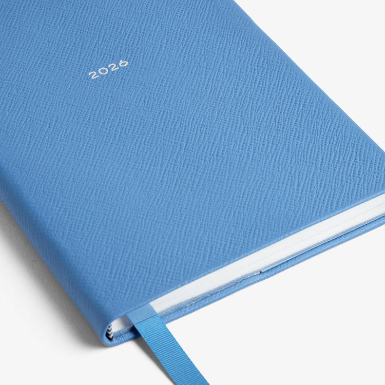Smythson 【予約】2027 Soho Daily Diary in Pastegrain NILE BLUE