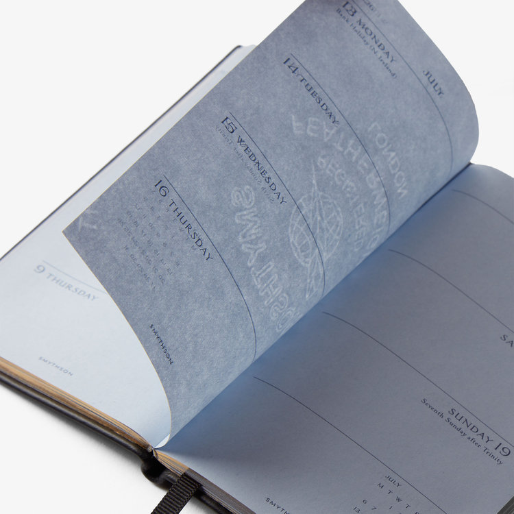 Smythson Pastegrain 2026 Panama Weekly Diary BLACK
