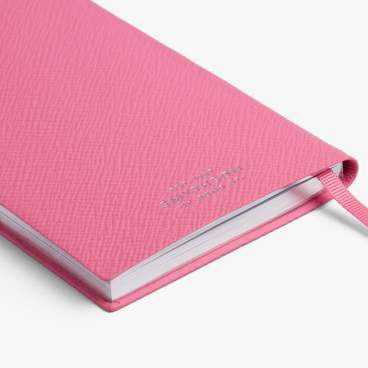 Smythson Pastegrain Panama Live Love Laugh FLAMINGO