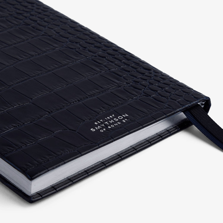 Smythson 【予約】2027 Soho Weekly Diary with Slide in Mara NAVY