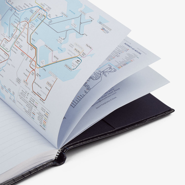 Smythson 【予約】2027 Soho Weekly Diary with Slide in Mara NAVY