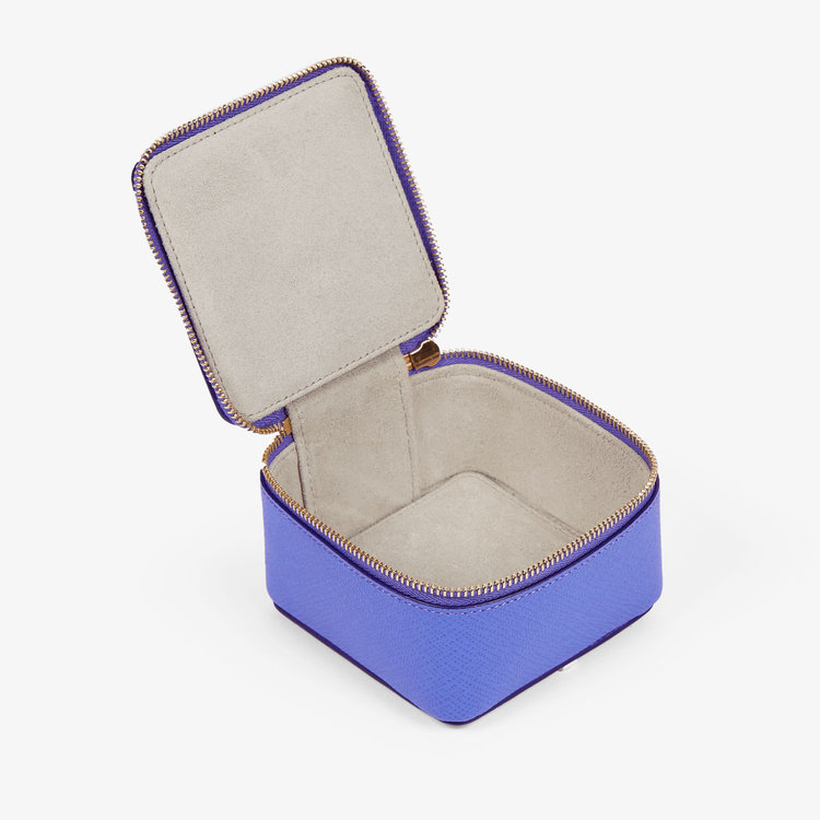 Smythson Panama Medium Trinket Case ULTRA VIOLET