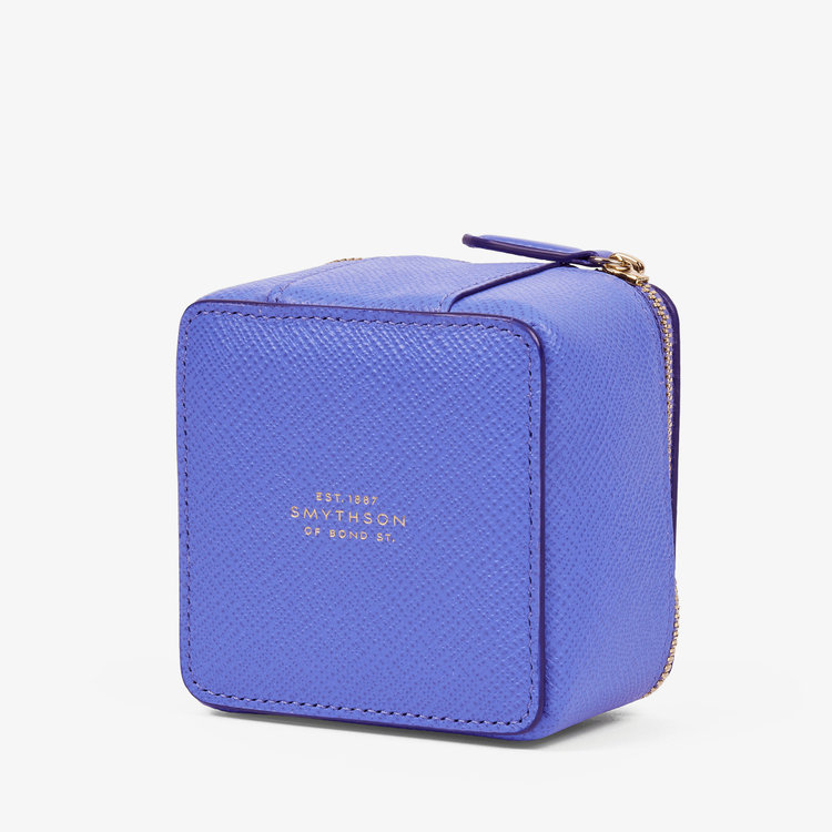 Smythson Panama Medium Trinket Case ULTRA VIOLET
