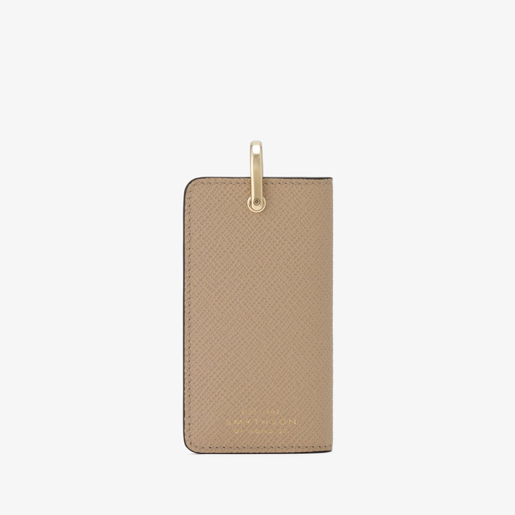 Smythson Panama Key Holder SANDSTONE
