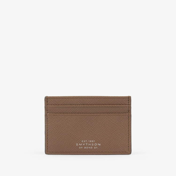 Smythson Panama Flat Card Holder FAWN