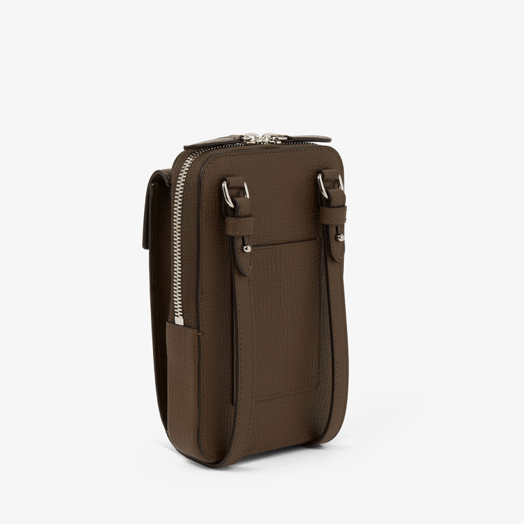 Smythson Ludlow Crossbody Pouch DARK OLIVE