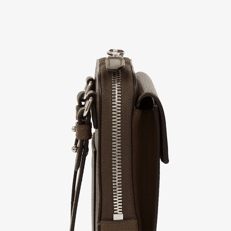 Smythson Ludlow Crossbody Pouch DARK OLIVE