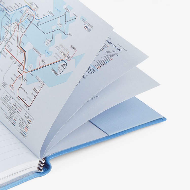 Smythson 2027 Chelsea Weekly Diary in Pastegrain NILE BLUE