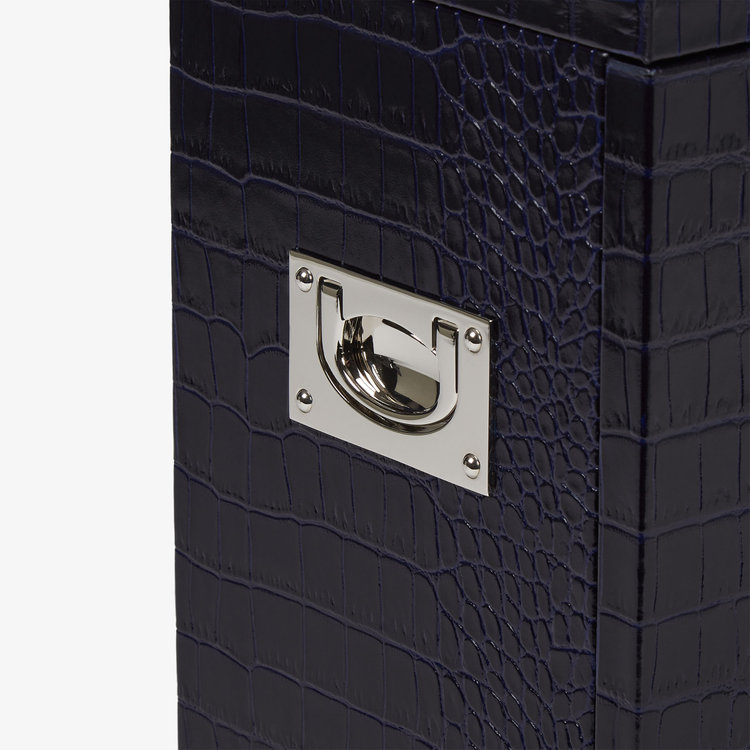 Smythson Mara Cocktail Box NAVY