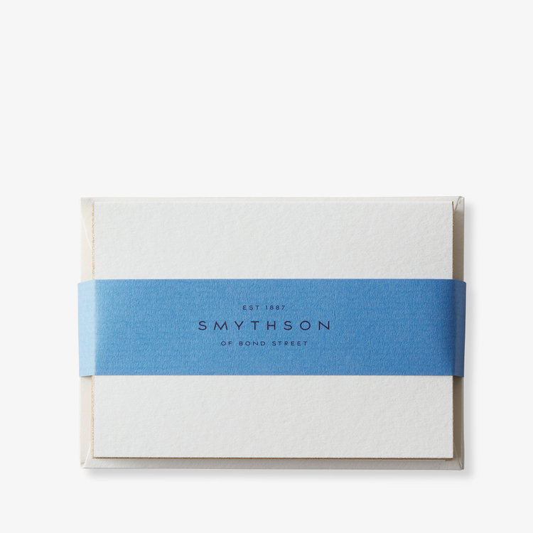 Smythson Thank You Gift Card 10 Card Set WHITE WOVE