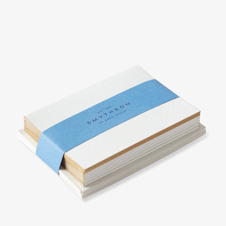 Smythson Thank You Gift Card 10 Card Set WHITE WOVE