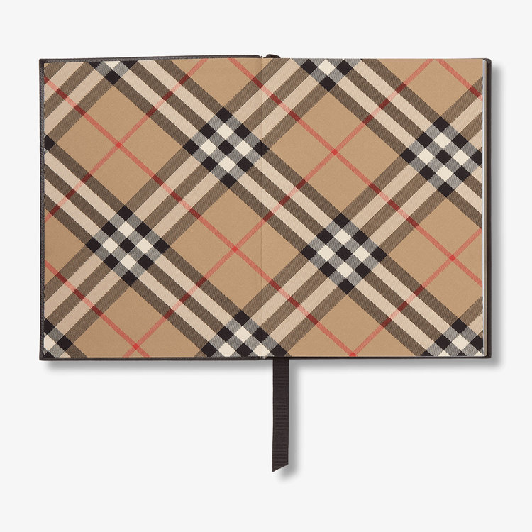 Smythson Burberry x Smythson Soho Notebook in Pastegrain BLACK