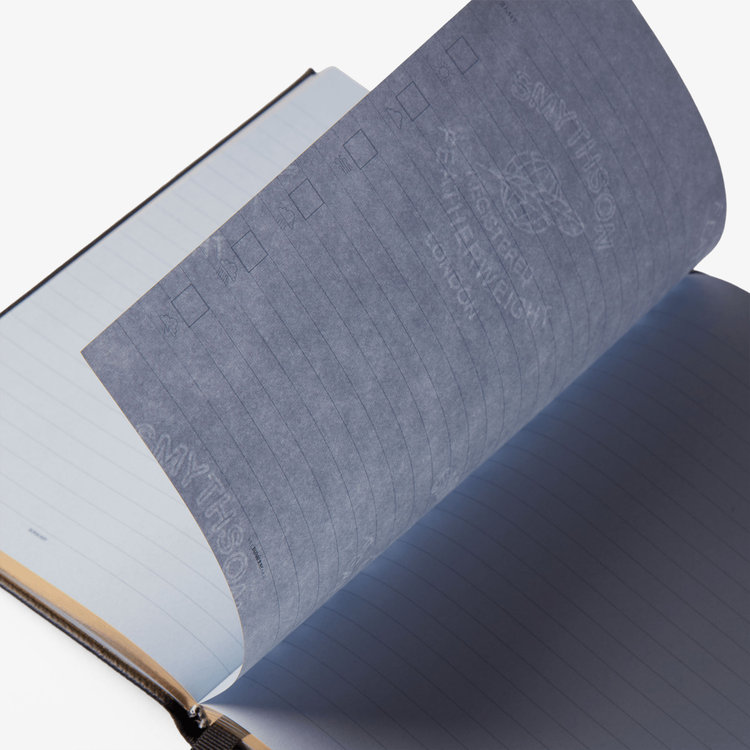 Smythson Burberry x Smythson Soho Notebook in Pastegrain BLACK