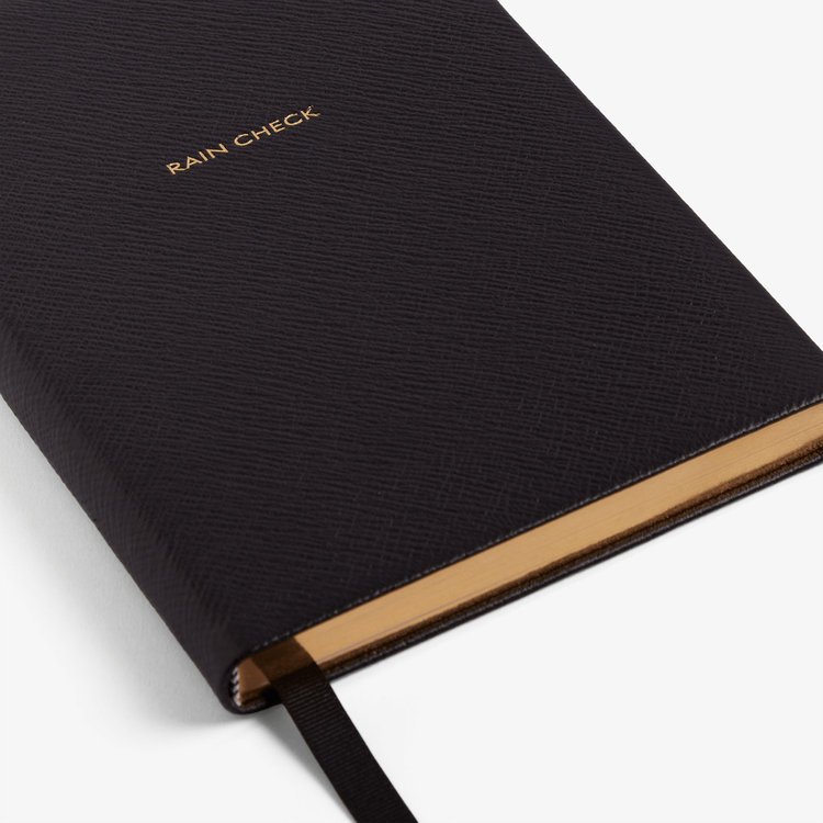 Smythson Burberry x Smythson Soho Notebook in Pastegrain BLACK