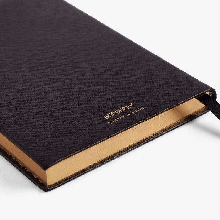 Smythson Burberry x Smythson Soho Notebook in Pastegrain BLACK
