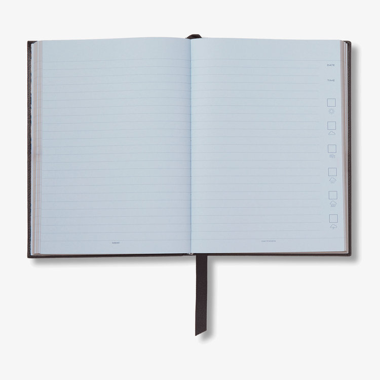 Smythson Burberry x Smythson Soho Notebook in Pastegrain BLACK