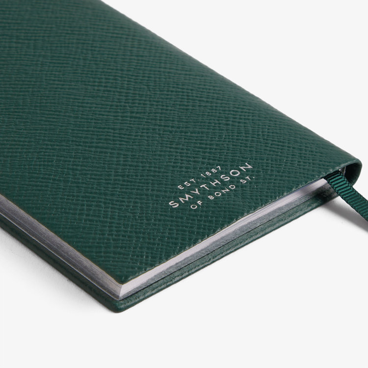 Smythson 【予約】2027 Panama Weekly Diary in Pastegrain FOREST GREEN