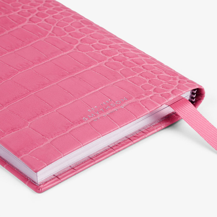 Smythson Chelsea Notebook in Mara FLAMINGO