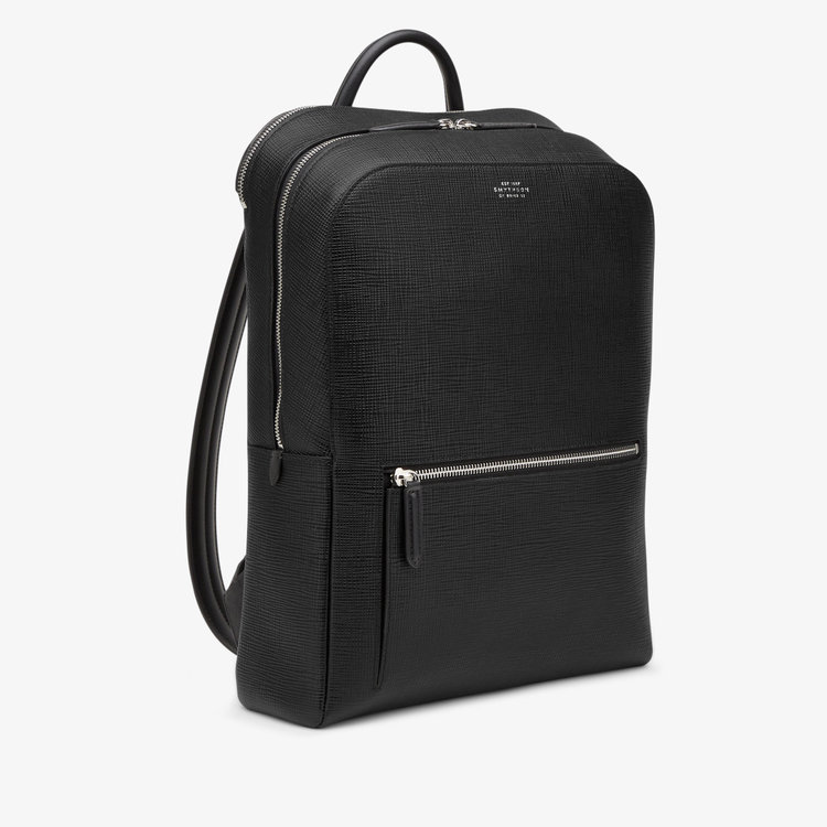 Smythson Panama Zip Around Backpack  BLACK