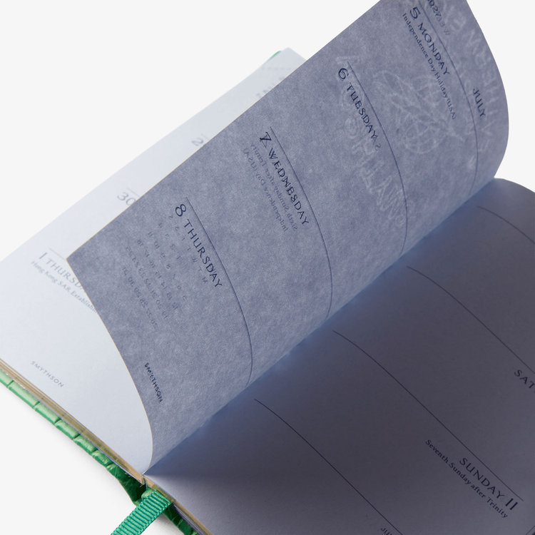Smythson 【予約】2027 Panama Weekly Diary in Mara JADE