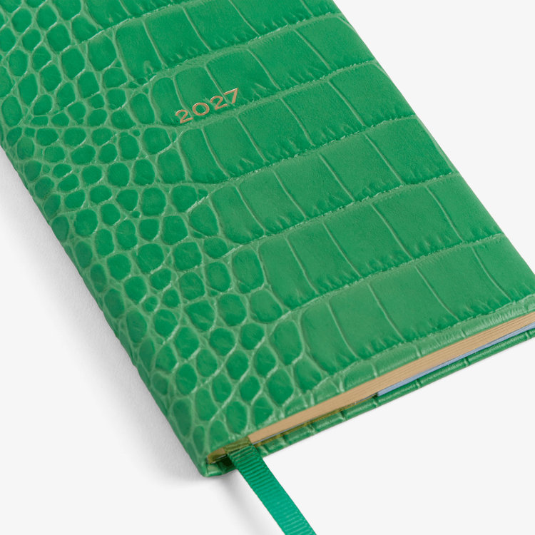 Smythson 【予約】2027 Panama Weekly Diary in Mara JADE