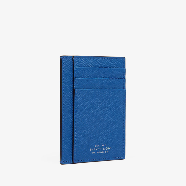 Smythson Panama 773 Card Holder CERULEAN