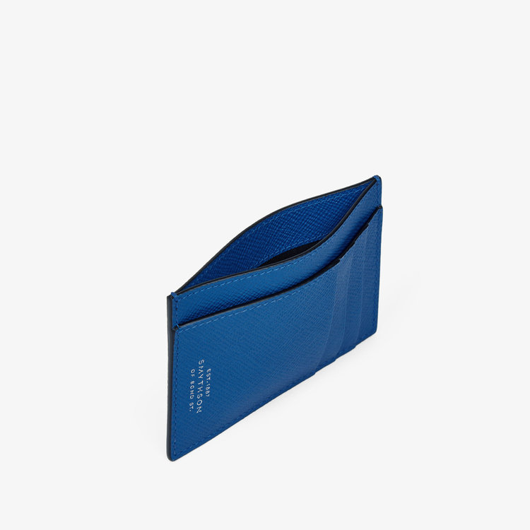 Smythson Panama 773 Card Holder CERULEAN