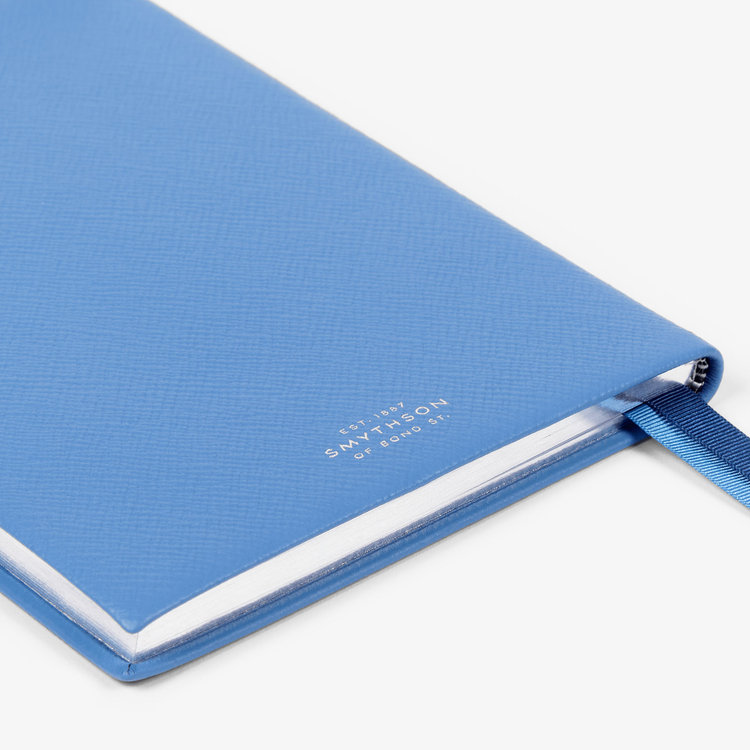 Smythson 【予約】2027 Soho Liberty Weekly Diary in Pastegrain NILE BLUE